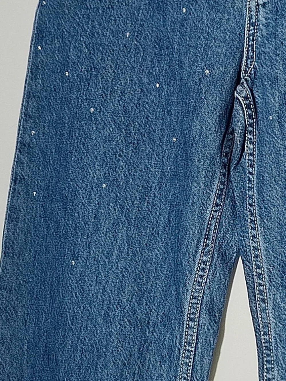 Gap Kids Teen Girls 18 Straight Leg Jeans Medium Wash Rhinestone Sparkle Denim